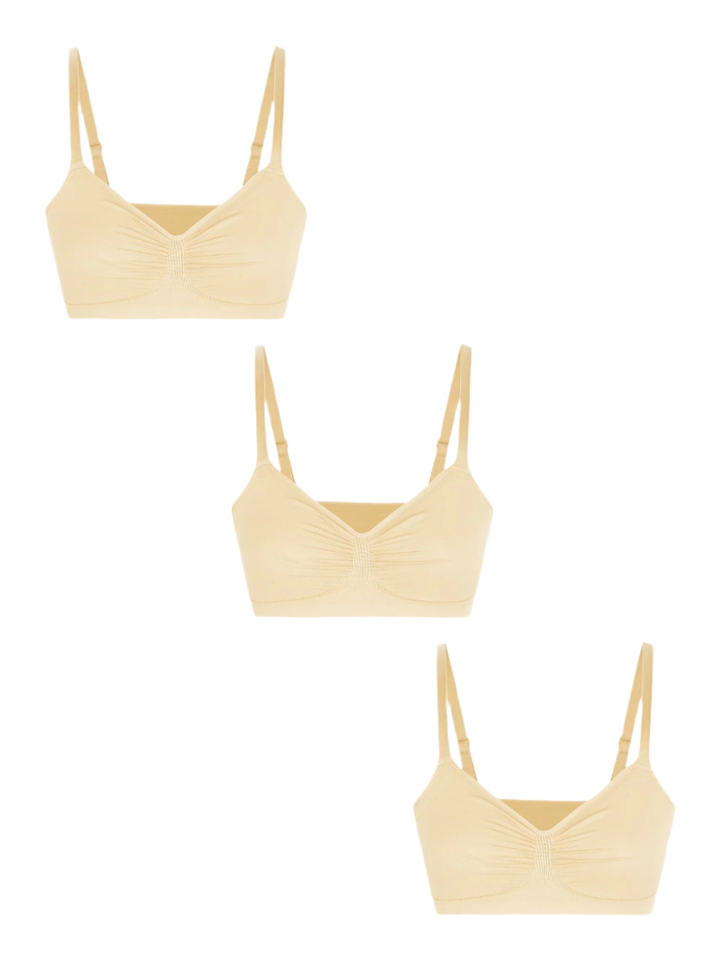 Shapetly.™ 3-Pack Smooth Seamless Wireless Bra Bundle