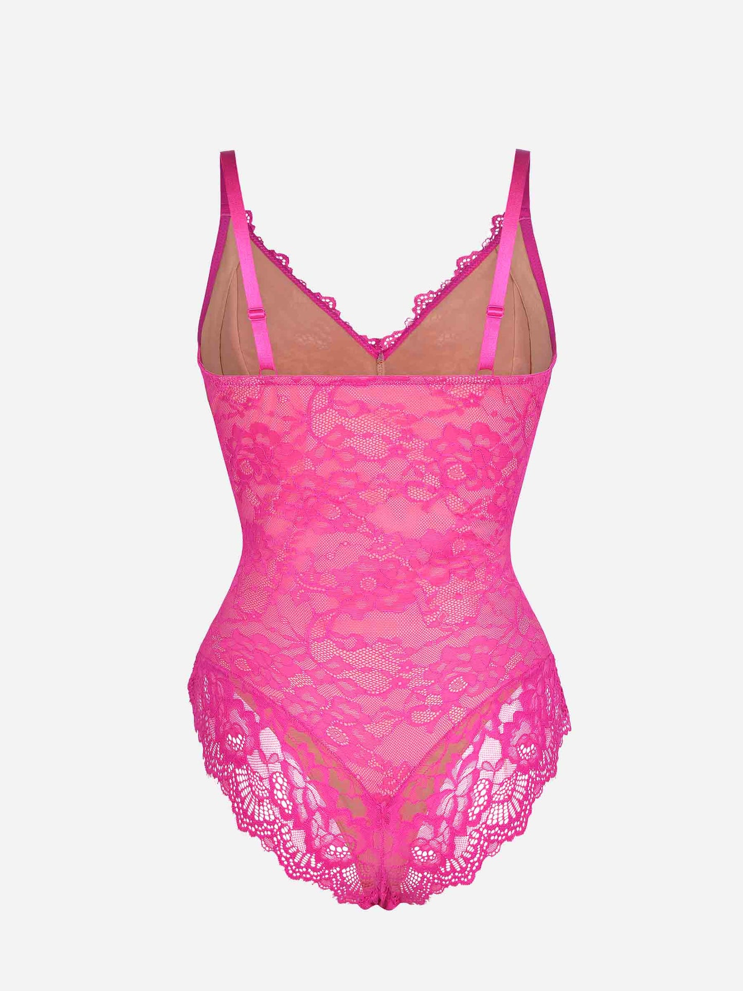 Shapetly.™ Lace V Neck Full Bodysuit Underwear