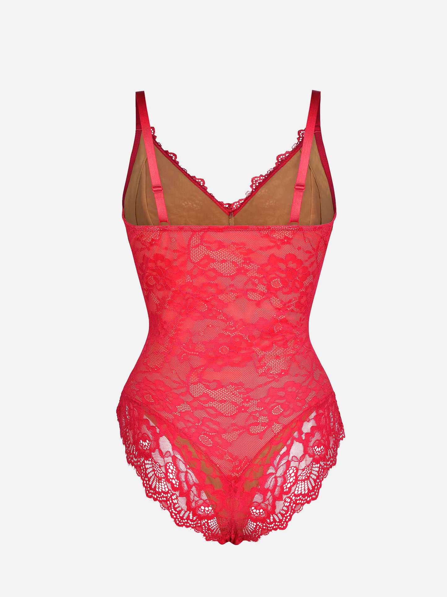 Shapetly.™ Lace V Neck Full Bodysuit Underwear