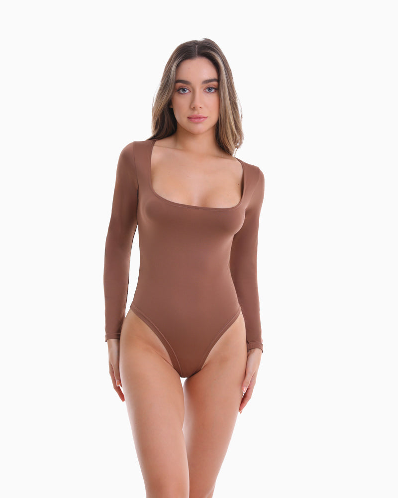 Long Sleeve Thong Bodysuit