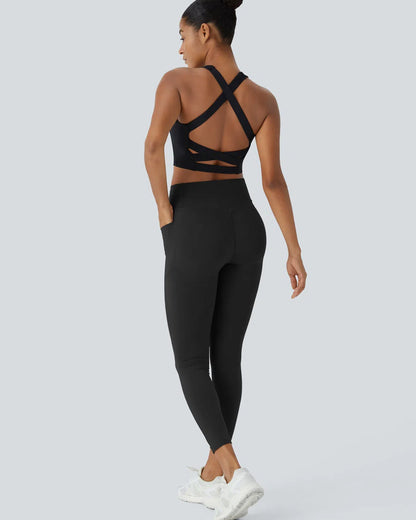 Shapetly.™ High Waisted Butt Lifting Tummy Control Side Pocket Shaping Training Leggings